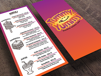 Tummy Yummy brand identity brochure cafe corporate design food identity juice logo restaurant sandwich shawarma wrap
