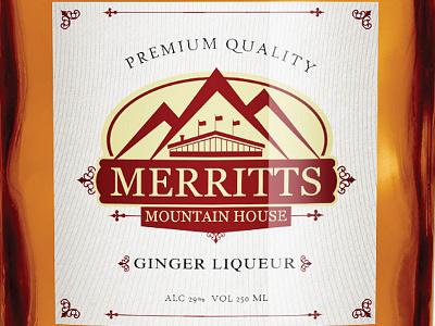 Merritts - Corporate identity house liqour logo merritts mountain packaging restaurant