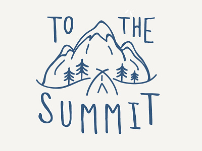 Summit handlettering mountains summit