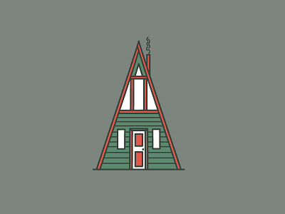 A-frame Cabin a frame cabin illustration outdoors