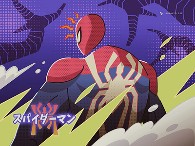 Spiderman Fanart - Illustration anime branding character design design fanart flat graphic design illustration indonesia layout logo typography ui vector