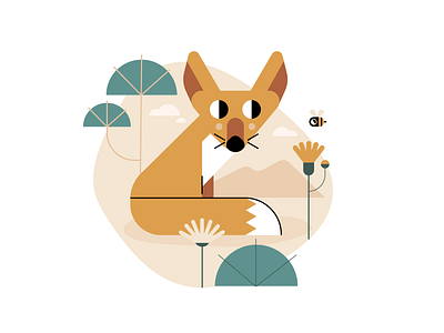 Fox bee fox jackal safari trees