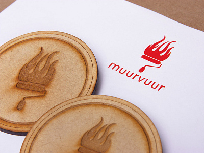 Muurvuur Stationery branding design logo stationery