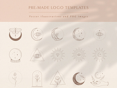 Cosmic Vibes Pre-Made Logo Designs. Gold Graphic by Olya.Creative ·  Creative Fabrica