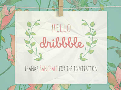 Hello Dribbble! debut fist shot floral hello dribbble hi thanks