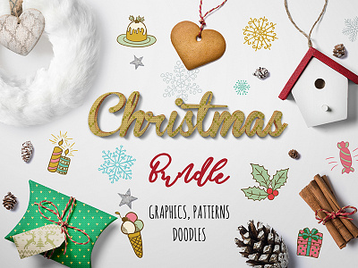 Christmas Graphic Bundle 97% OFF 2018 bundle christmas christmas bundle deal elements graphics new year patterns xmas bundle