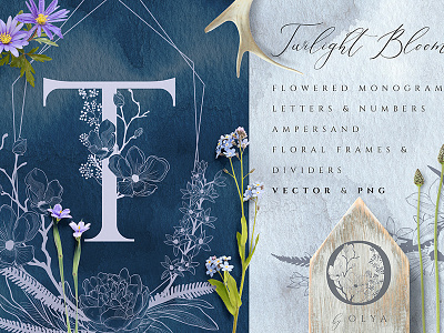 Flowered Monograms & Elements