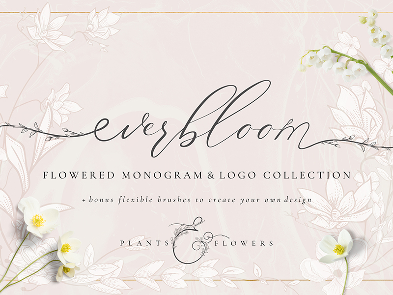 Flowered Monogram & Logo Collection by Olya.Creative on Dribbble