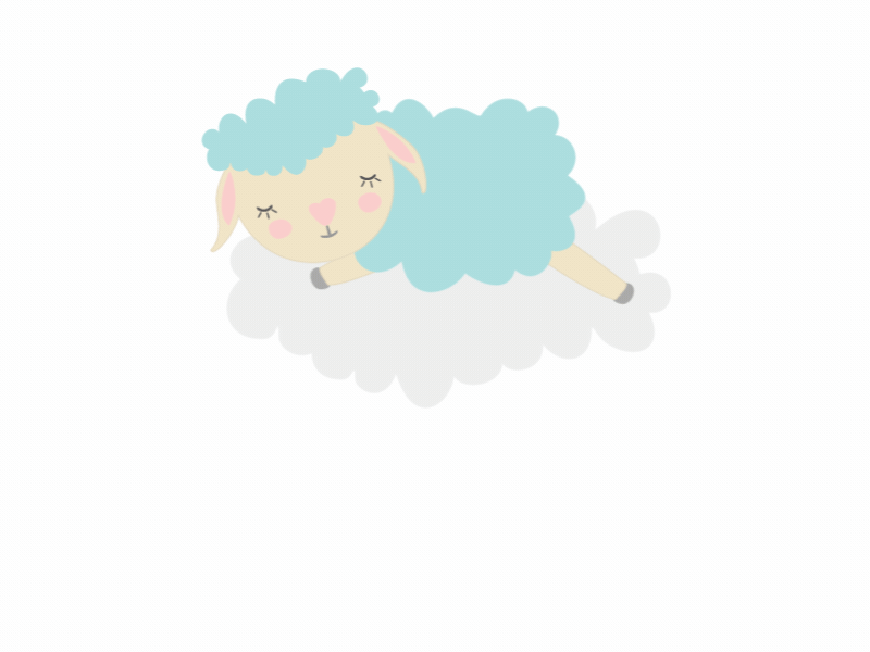 Shleep 2d animation character design flat gif illustration loop motion sheep sleep stickers