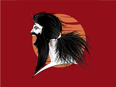 Man Roar illustration anger beard blood grudge grunge hair illustrator loud revenge roar style wild