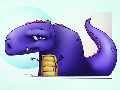 Purple Dino art artist character character design design digital art digital illustration digitalart dinosaur drawing graphic design illustration procreate sketch