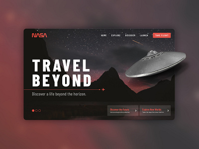 Space Travel Concept Web Design
