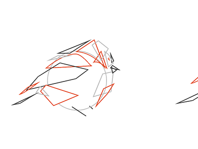 Geometric bird illustration