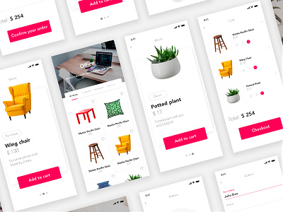 Woody ecommerce app app concept e commerce furniture store ui ux