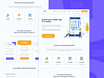 6 Weeks App - promo page desktop development illustration landing landingpage mobile product design ui ux uxui website