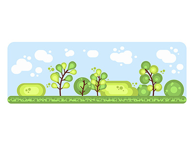 Summer Forest Flat Background