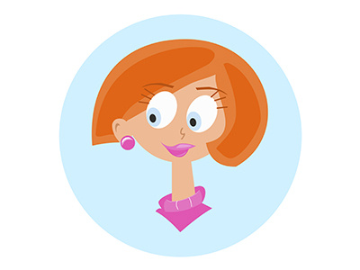 Funny Cartoon Girl Vector