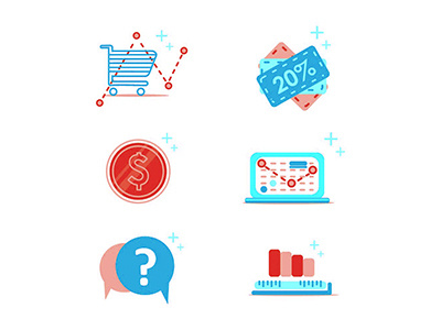 Business Icons Set Vector flat
