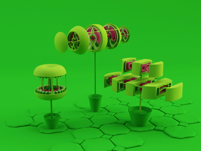 Topiary 3d bouncy build on c4d topiary