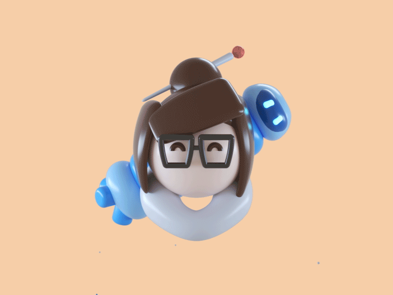 Freeze! Don't Move 3d animation c4d character mei overwatch