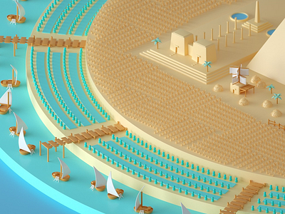 Tiny Egypt WIP 3d board game c4d cinema 4d design game illustration iso isometric tiny toy