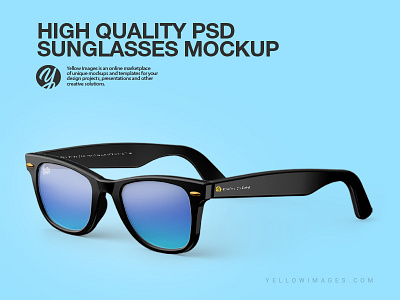 PSD Sunglasses Mockup mockup psd sunglasses yellow images