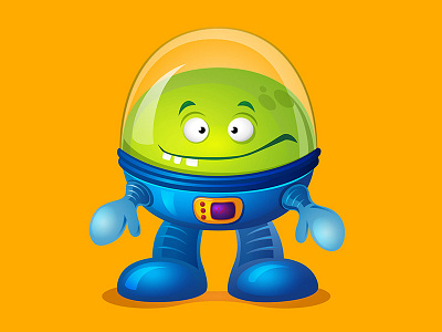 Martian character design illustration martian mascot vector