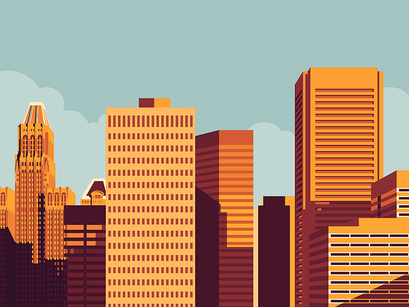 Skyline by Paola Ortega on Dribbble