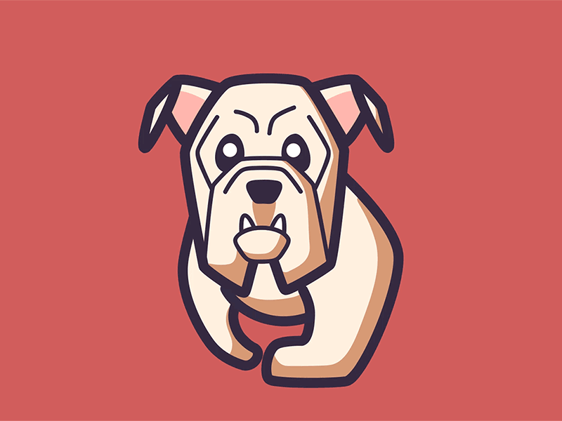 Bulldog animation bulldog dog illustration vector walk walking