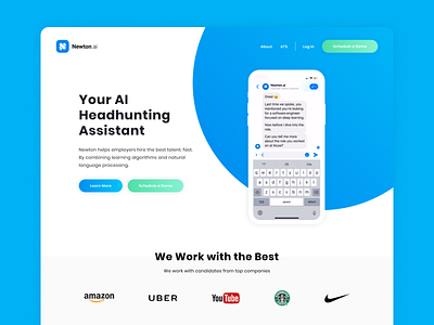 Landing Page for Newton.ai
