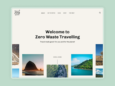 Travel Zero Waste - Homepage design eco ecology heroes homepage travel ui ux