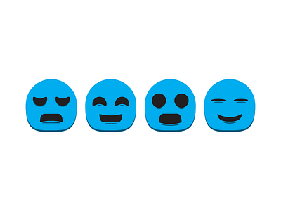 Emote emotion face laugh scared smile stern vector