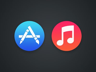 OS X Store Icons apple appstore download flat freebie icons ios 7 itunes osx replacement