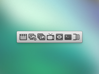 Toolbar Icons (with PSD) film handbrake icons monochrome slate tv ui