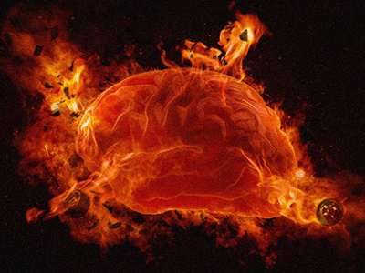 brain explosion_01 3d brain c4d fire photoshop