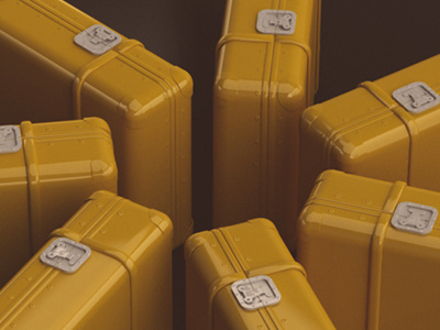 lighting setup_wip 3d c4d photoshop rig suitcase vray yellow