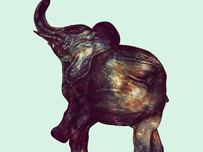 album cover_wip 3d c4d elephant photoshop texture vray