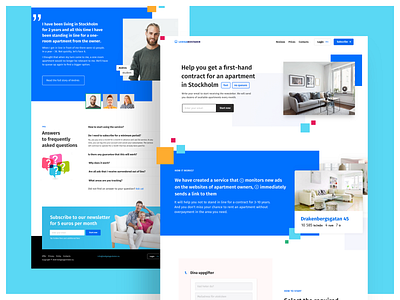 Landing page for service