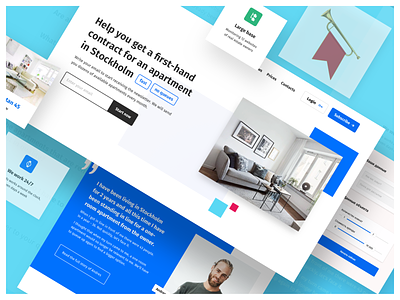 Landing page for service