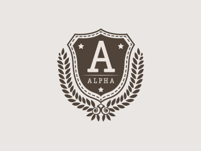 Retro Emblem Style - Alpha branding brown emblem logo retro vector