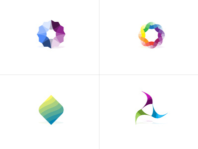 Colorful Abstract Logo Package abstract branding company logo naming rainbow vector