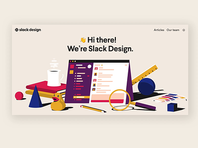 Slack Design Site animation branding design illustration web website
