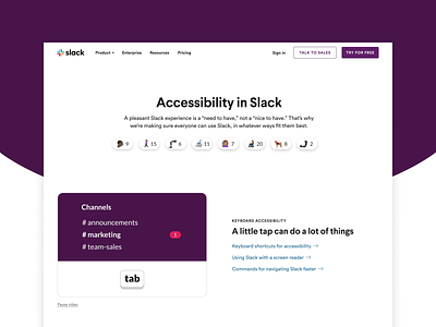 Accessibility in Slack animation brand design design systems web webdesign website