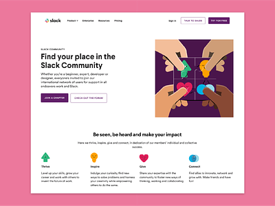 Slack Community animation branding design illustration web website