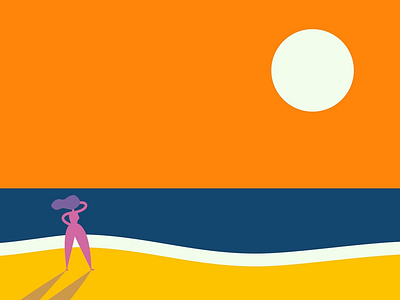 Beach Day beach illustration minimal vector