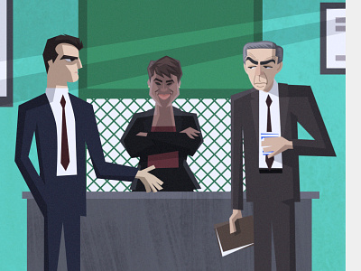 LAW & ORDER caricature character design illustration