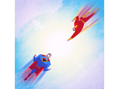 CLASH | Superman vs Shazam! comic books illustration shazam superheroes superman
