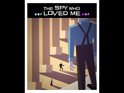 THE SPY WHO LOVED ME book cover character design illustration james bond jaws minimalism movie poster saul bass vector
