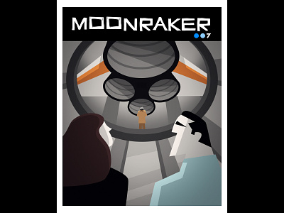 MOONRAKER character design illustration james bond poster art saul bass vector
