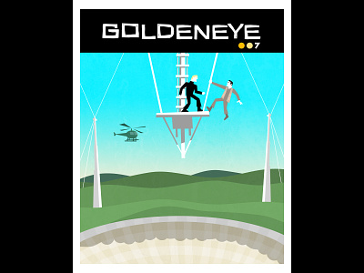 GOLDENEYE book cover art character design goldeneye illustration james bond saul bass vector